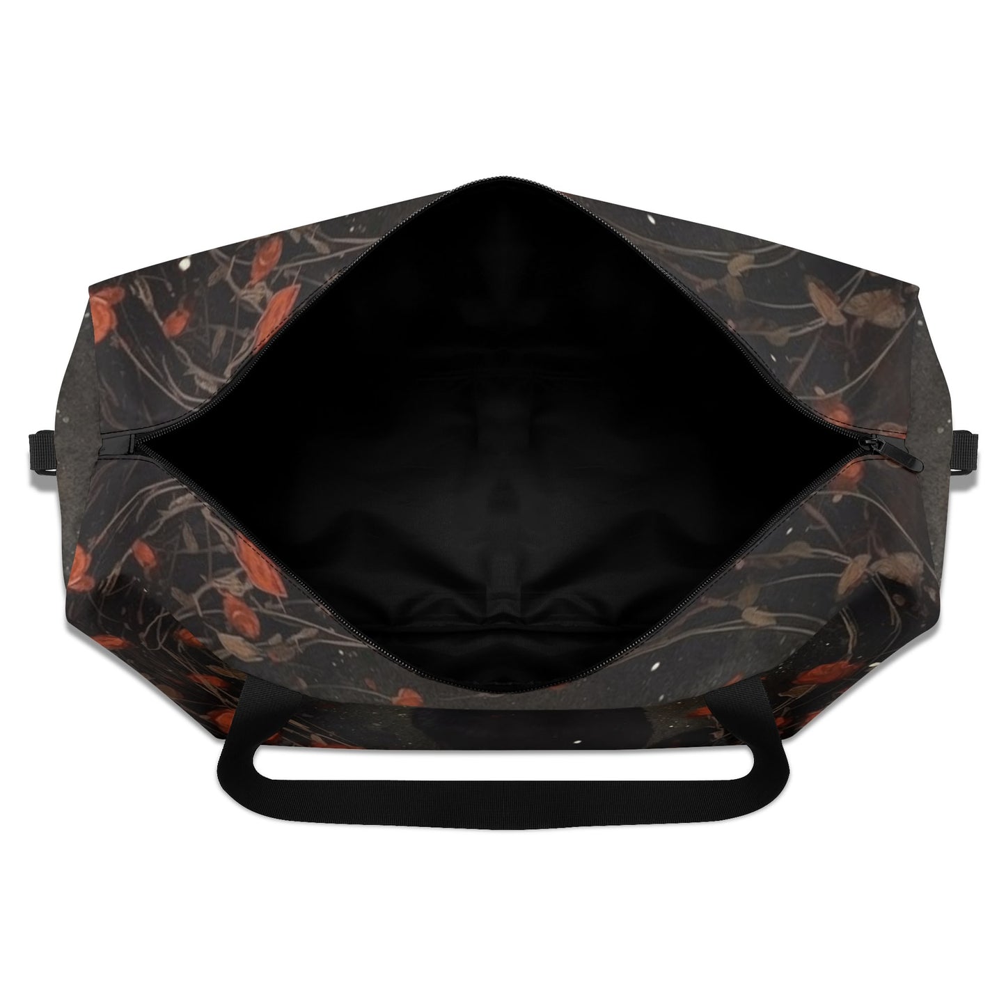 Black Cat And Roses Duffel Bag