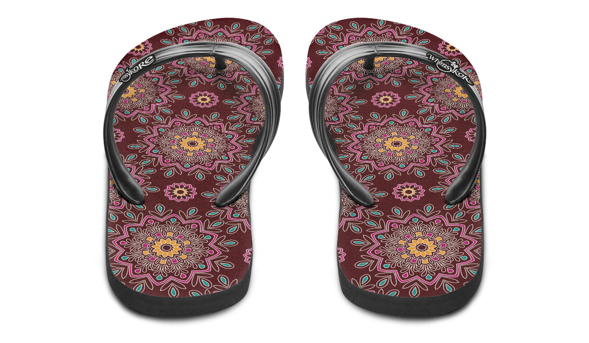 Boho Mandala Flip Flops