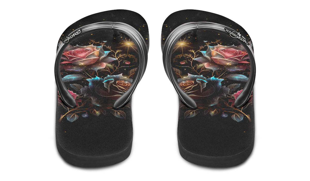 Enchanted Rose Flip Flops
