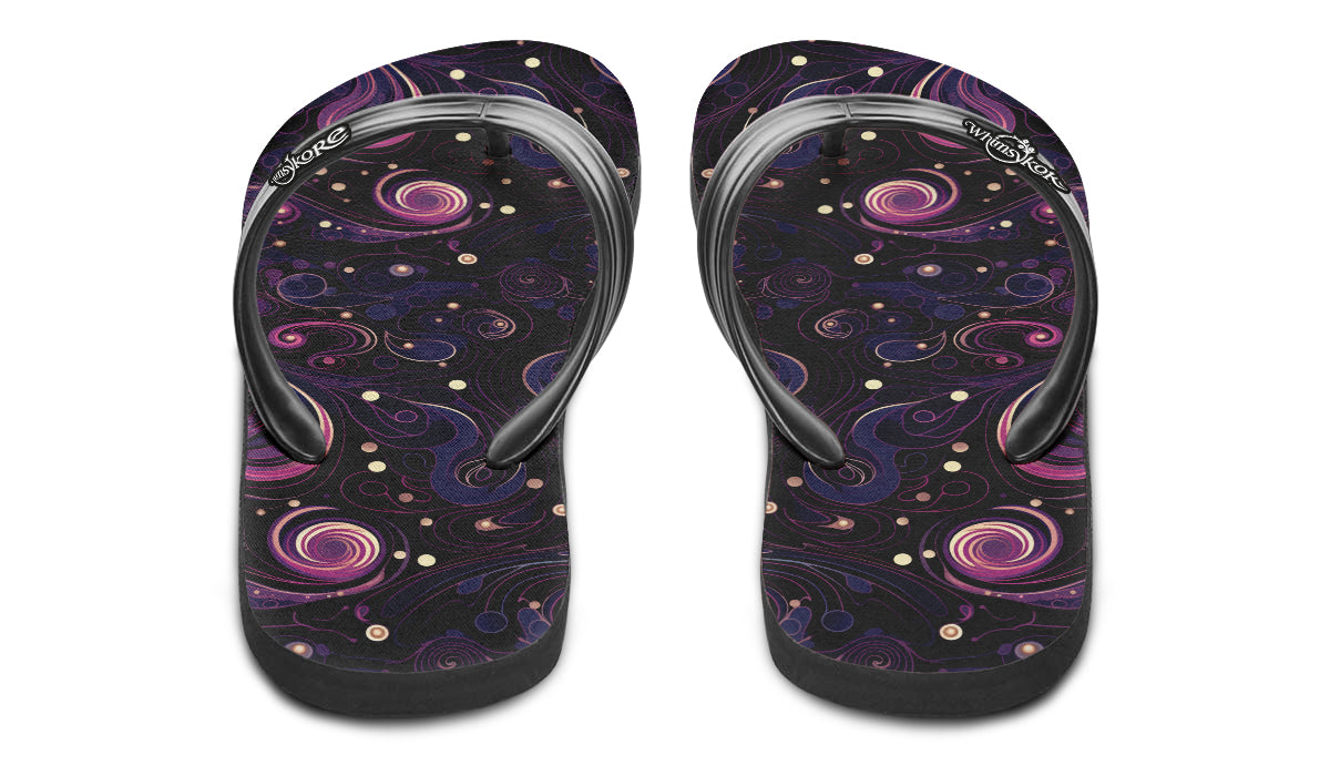 Purple Swirls Flip Flops