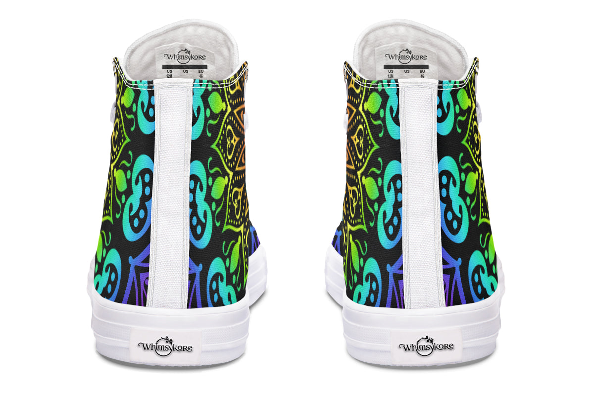 Rainbow Mandala High Tops