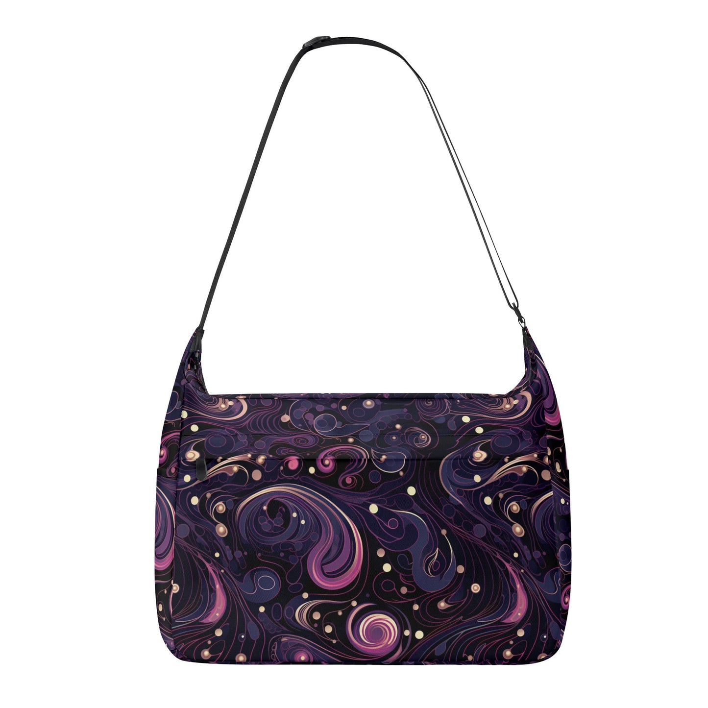 Purple Swirls Messenger Bag