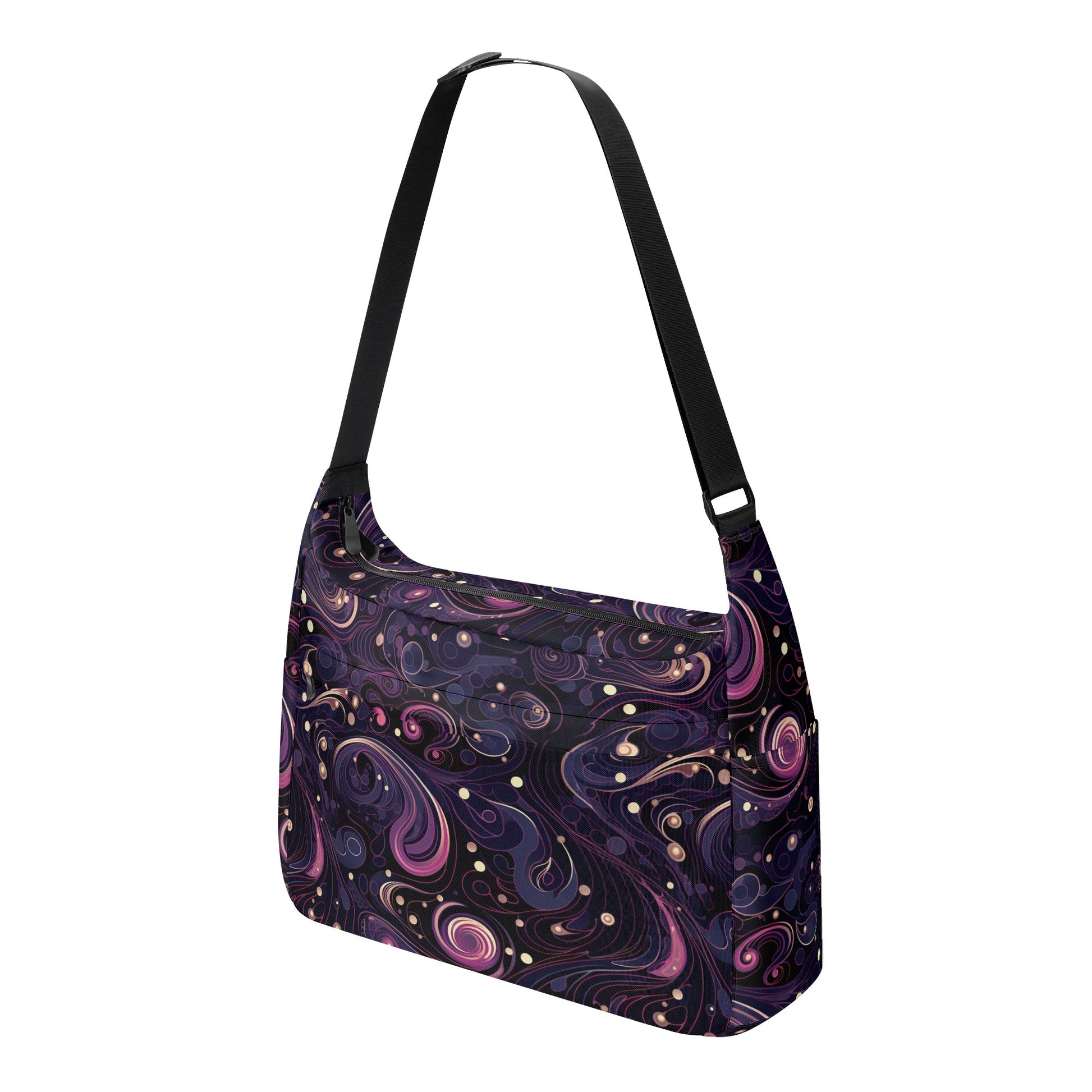 Purple Swirls Messenger Bag