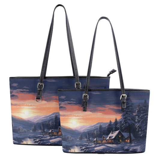 Winter Sunset Tote Bag