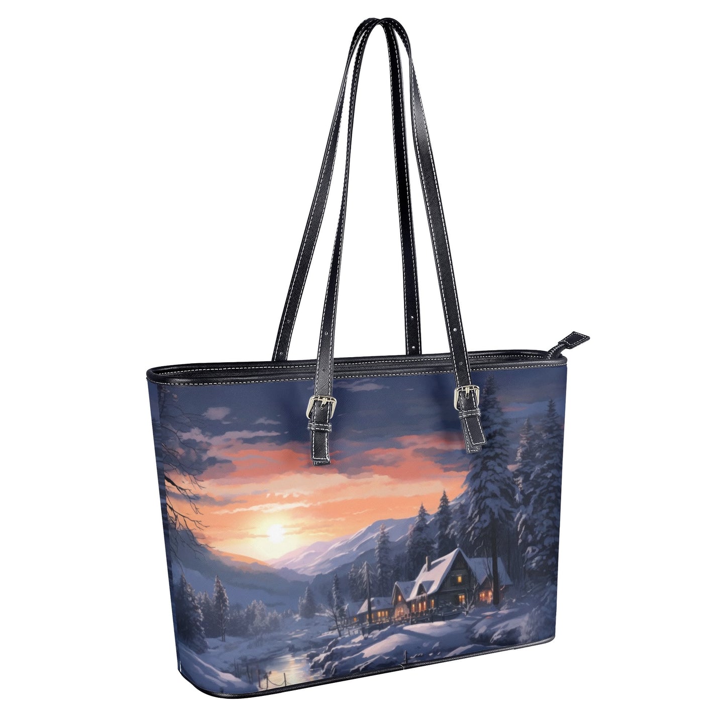 Winter Sunset Tote Bag