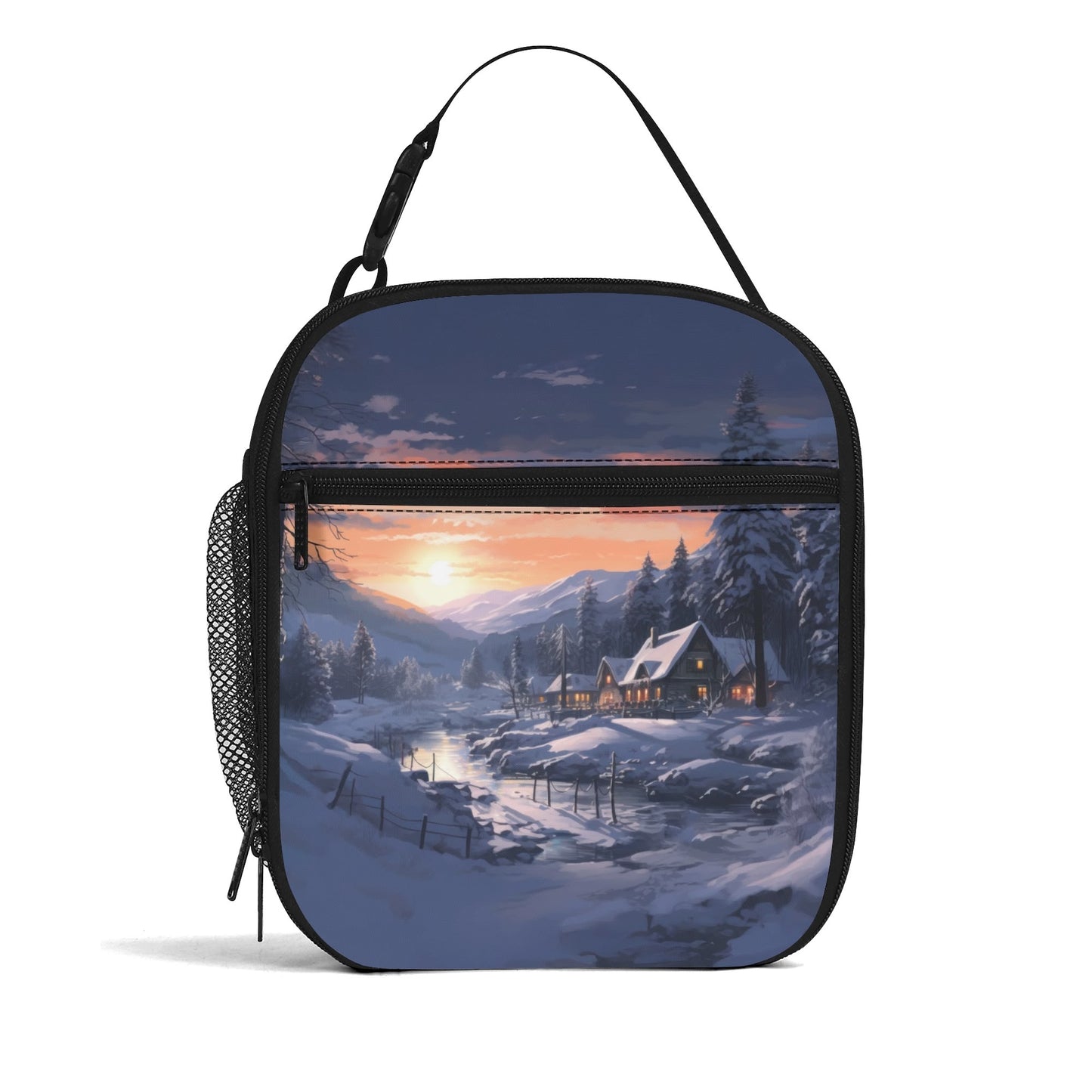 Winter Sunset Insulated Lunch Bag