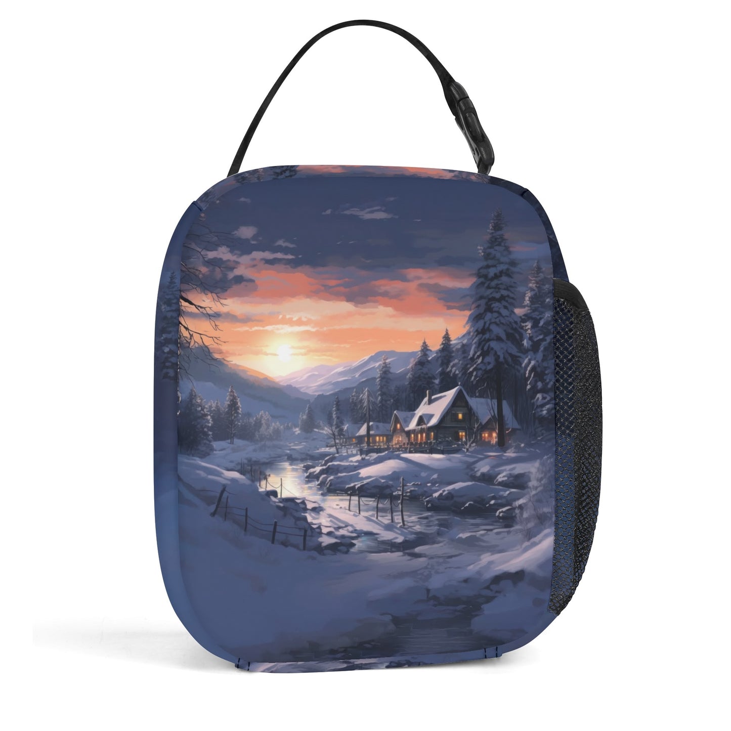 Winter Sunset Insulated Lunch Bag