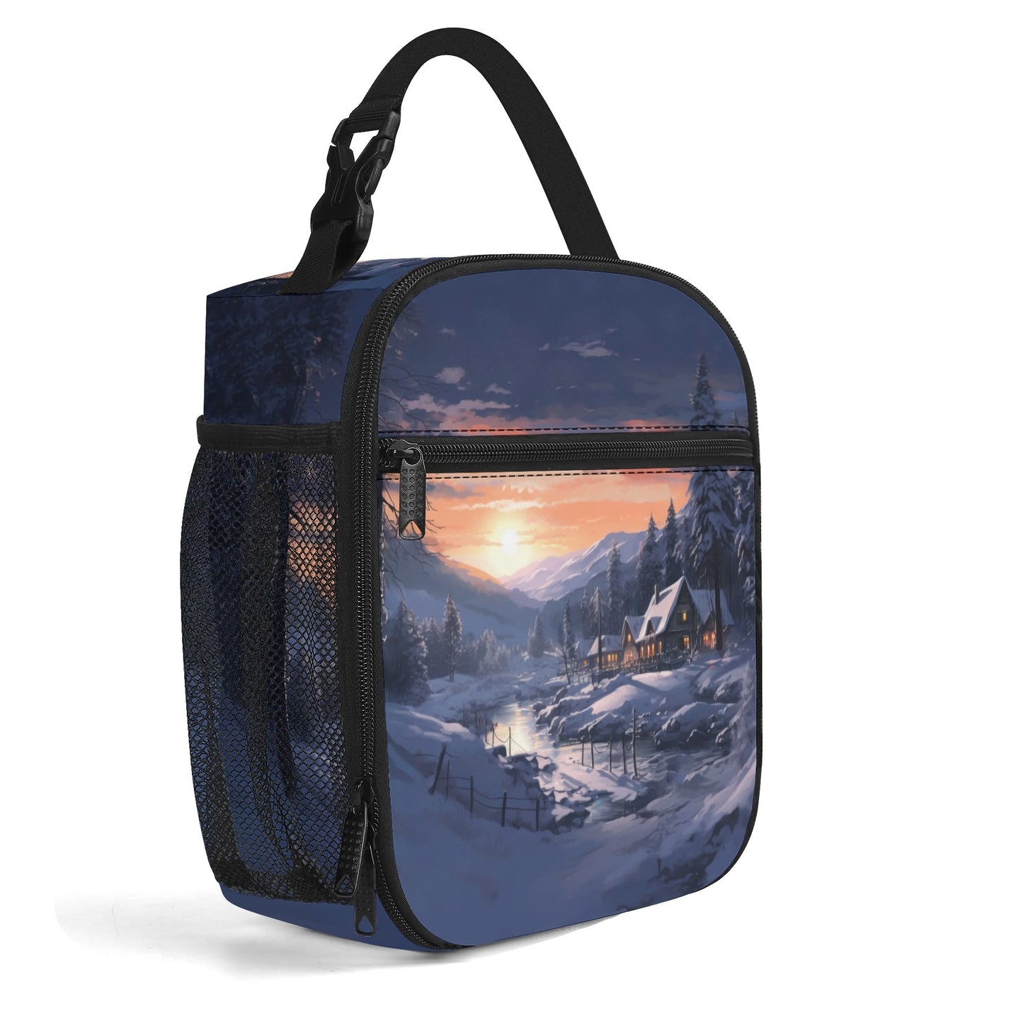 Winter Sunset Insulated Lunch Bag