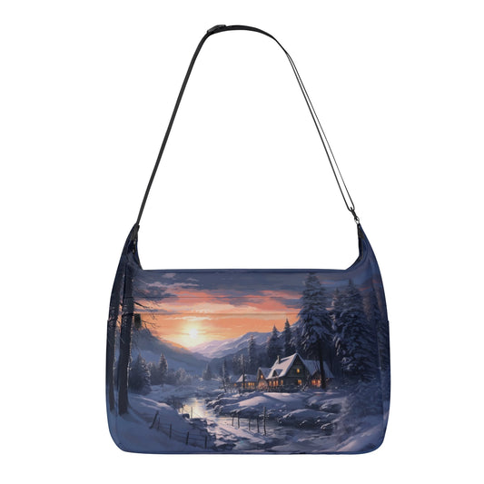 Winter Sunset Messenger Bag