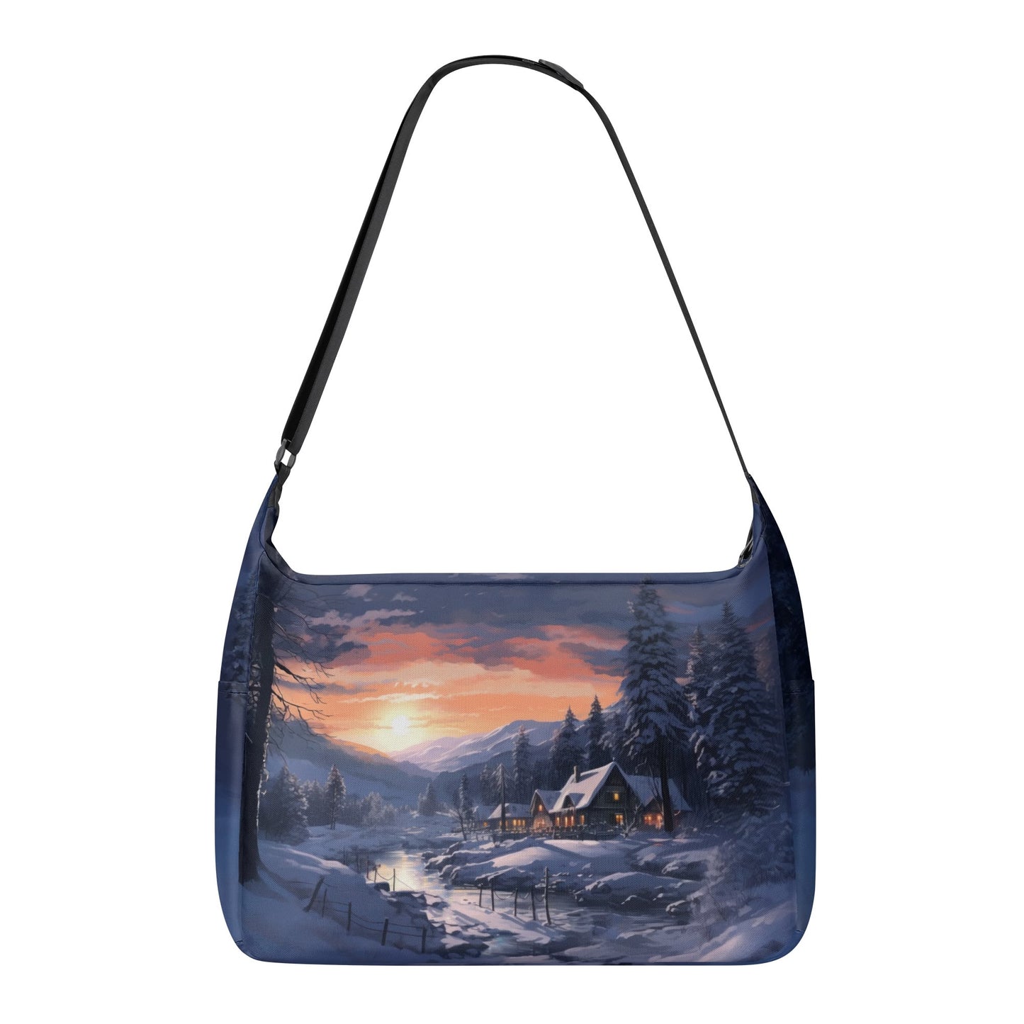 Winter Sunset Messenger Bag