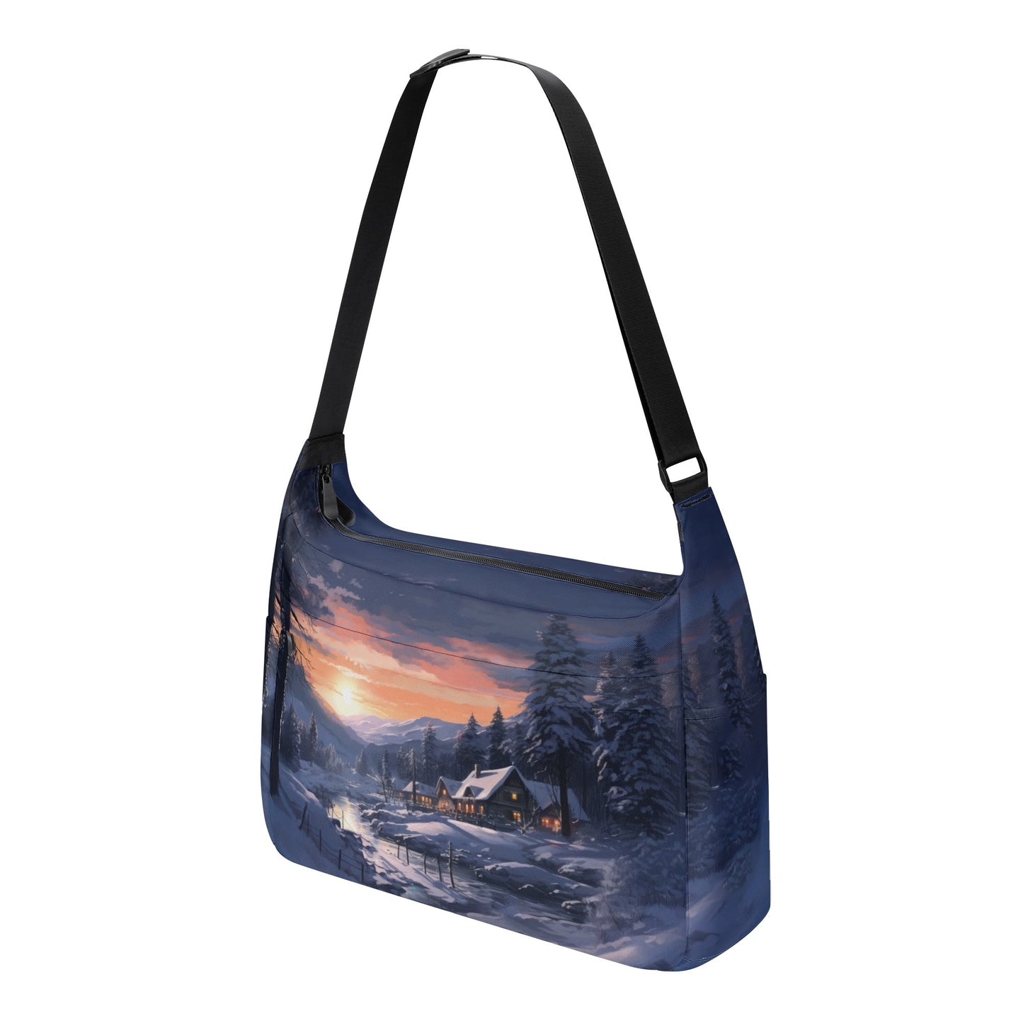 Winter Sunset Messenger Bag