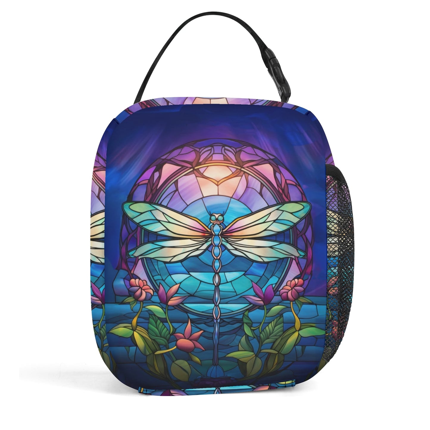 Stained Glass Dragonfly Insulated Lunch Bag