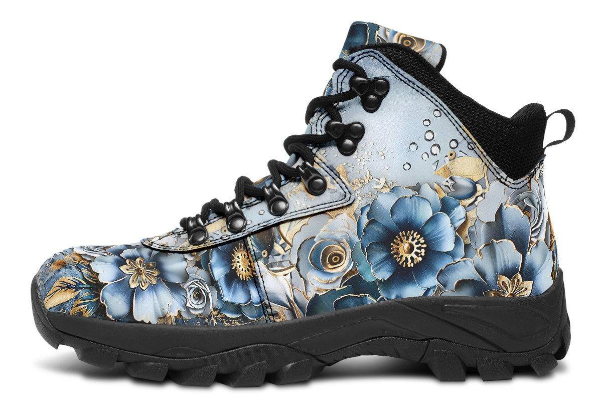 Gold And Blue Florals Active Boots