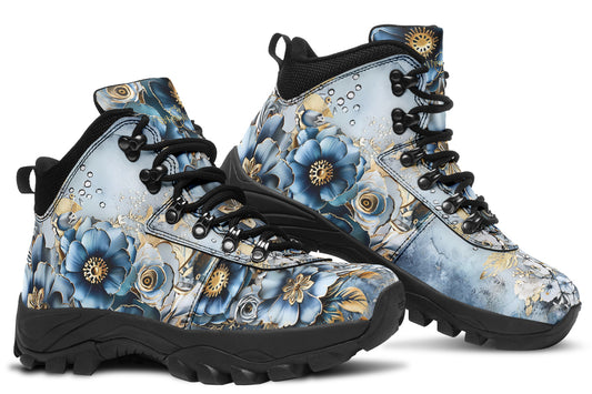 Gold And Blue Florals Active Boots