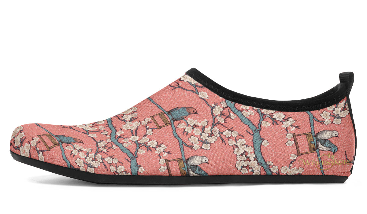 Birds And Blossoms Aqua Shoes