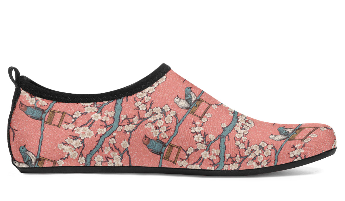 Birds And Blossoms Aqua Shoes