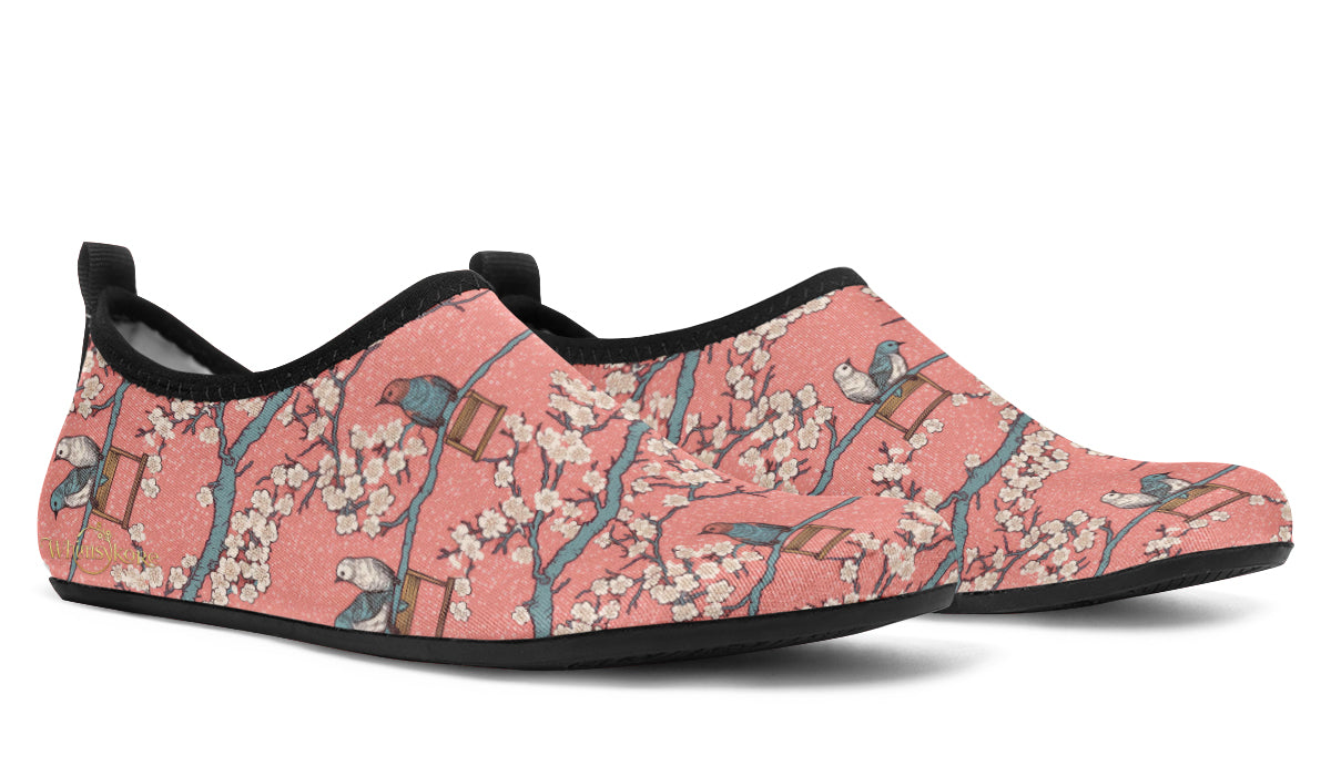 Birds And Blossoms Aqua Shoes