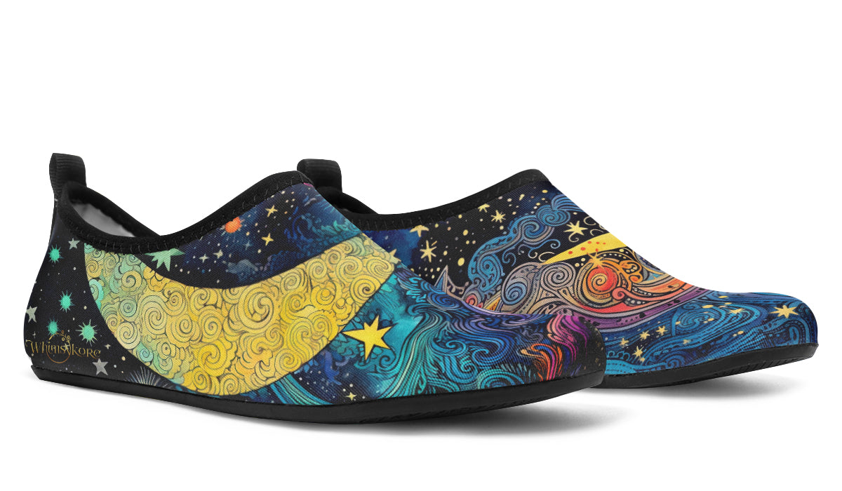 Celestial Moon Aqua Shoes