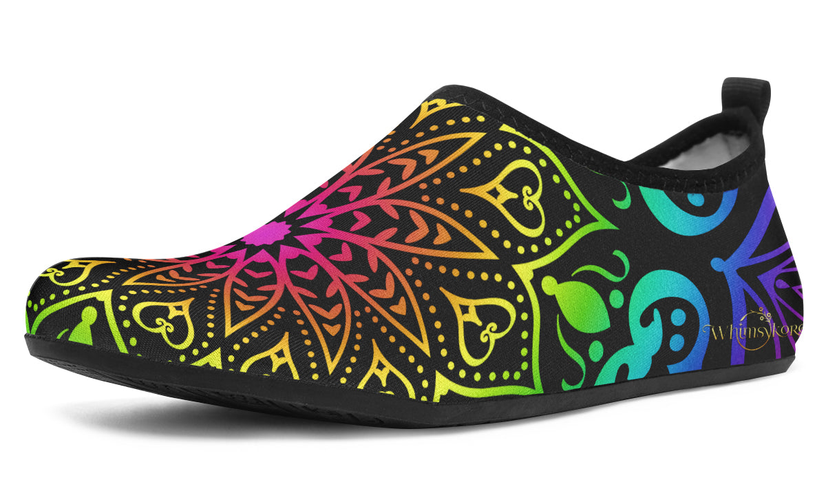 Rainbow Mandala Aqua Shoes