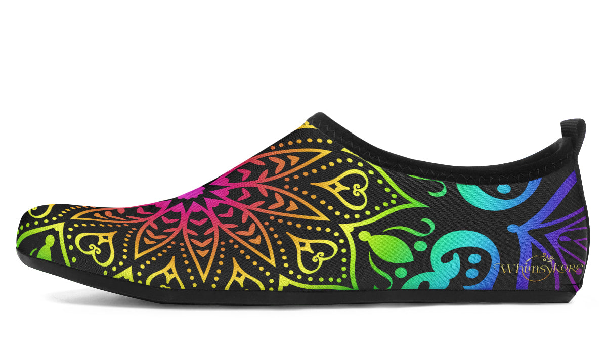 Rainbow Mandala Aqua Shoes
