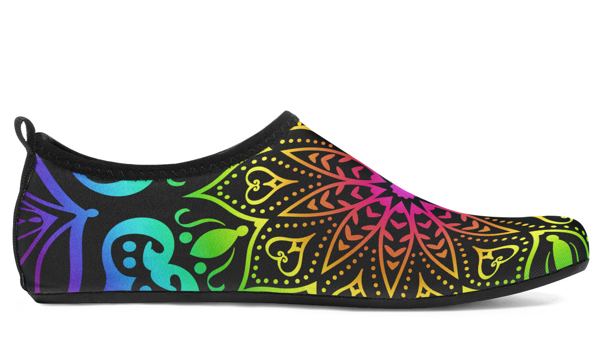 Rainbow Mandala Aqua Shoes