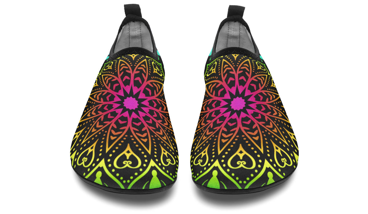 Rainbow Mandala Aqua Shoes