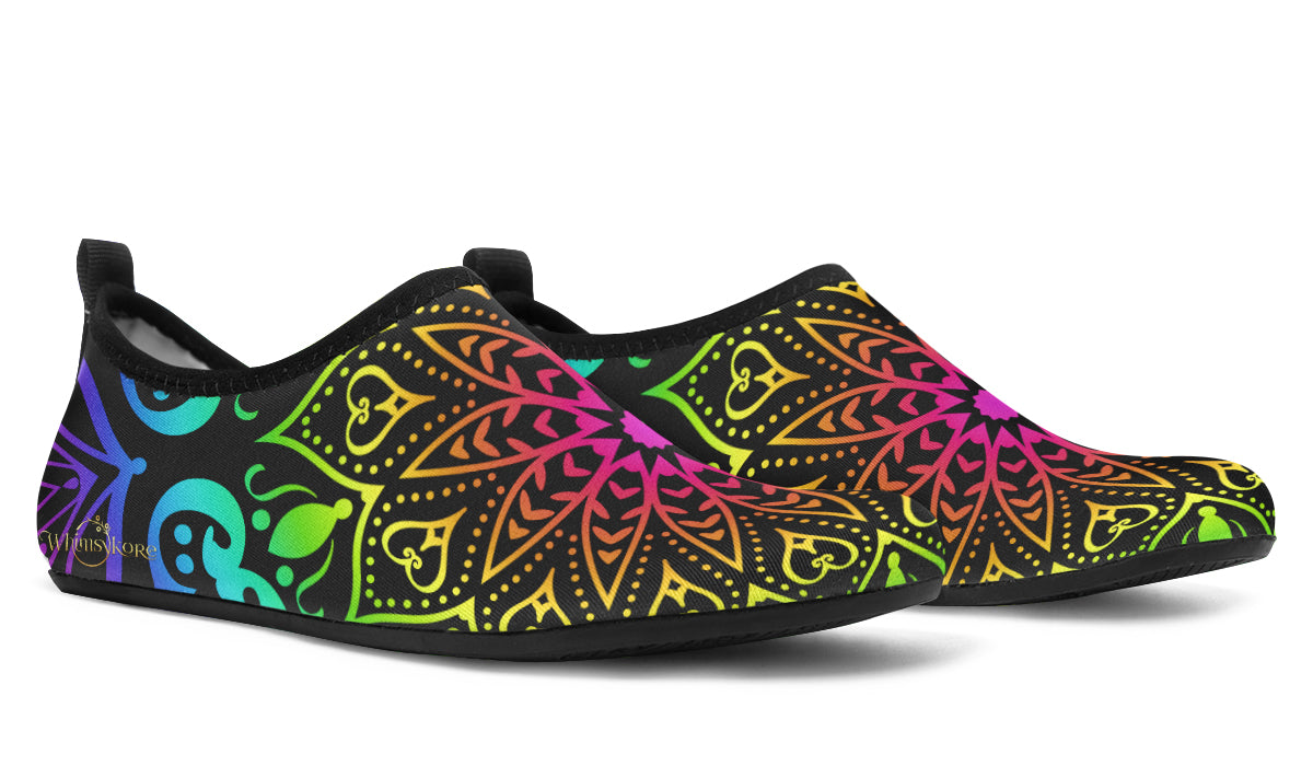 Rainbow Mandala Aqua Shoes