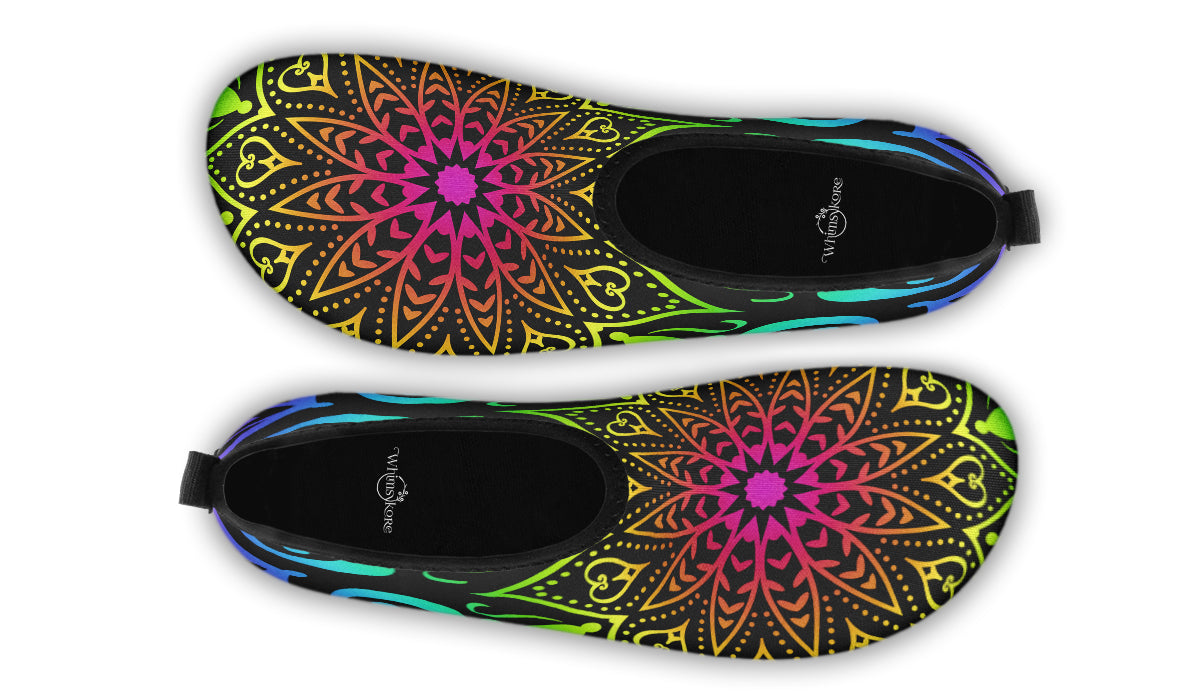 Rainbow Mandala Aqua Shoes