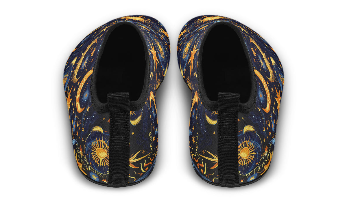 Sun Moon and Stars Aqua Shoes