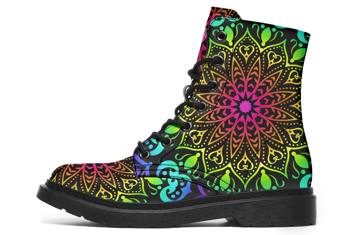 Rainbow Mandala Boots