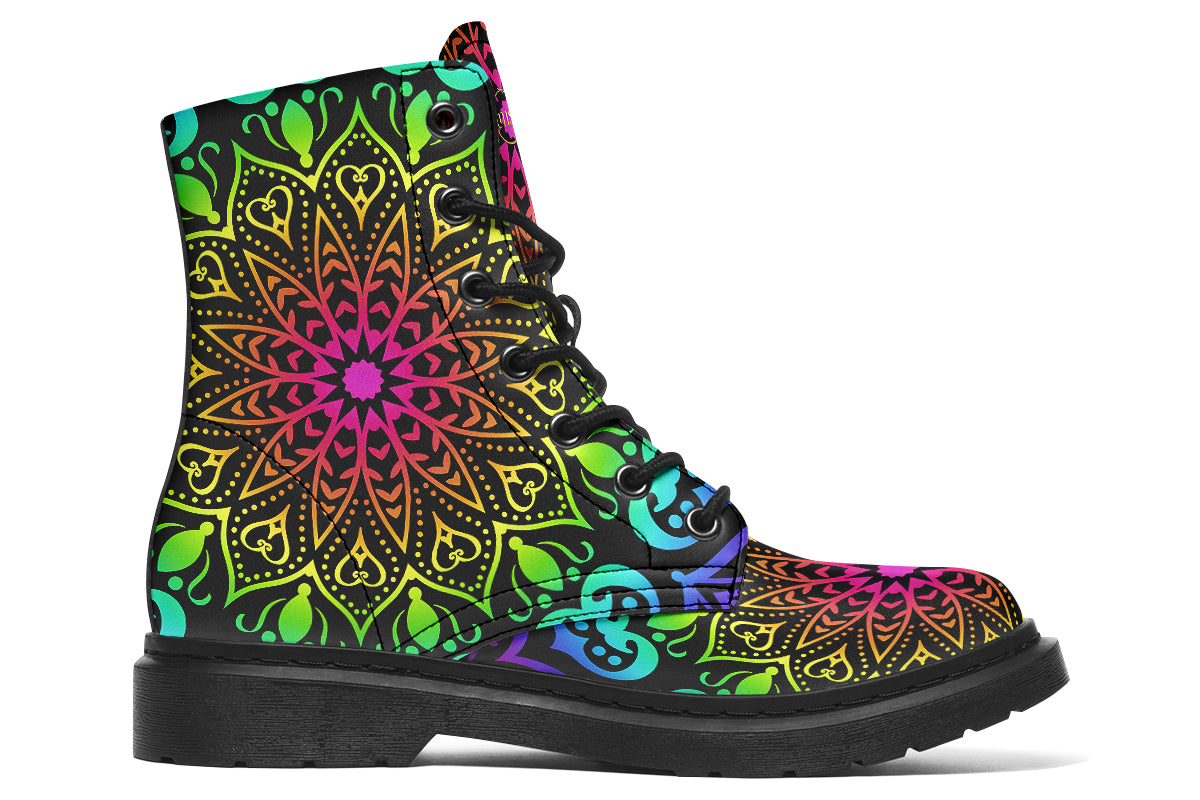 Rainbow Mandala Boots
