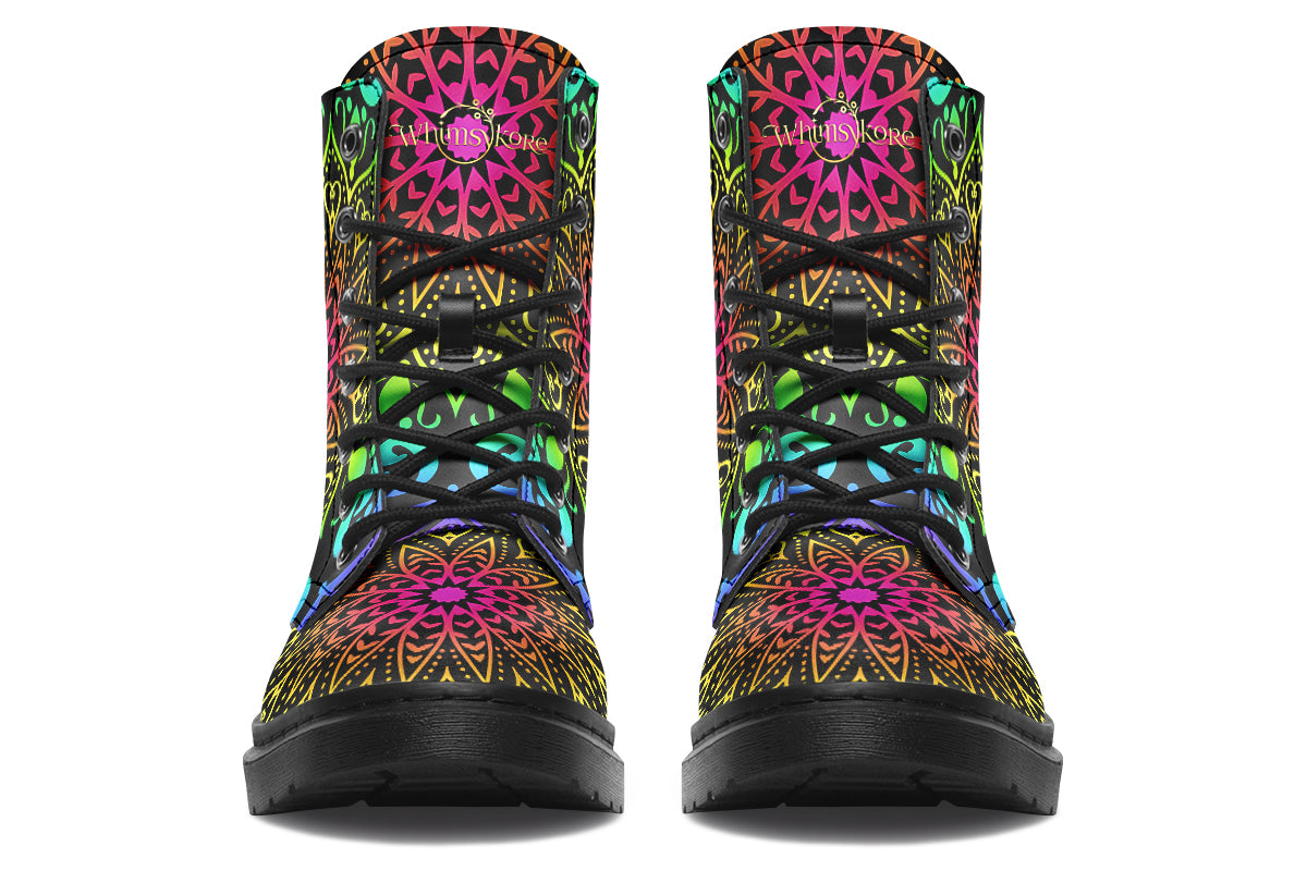 Rainbow Mandala Boots