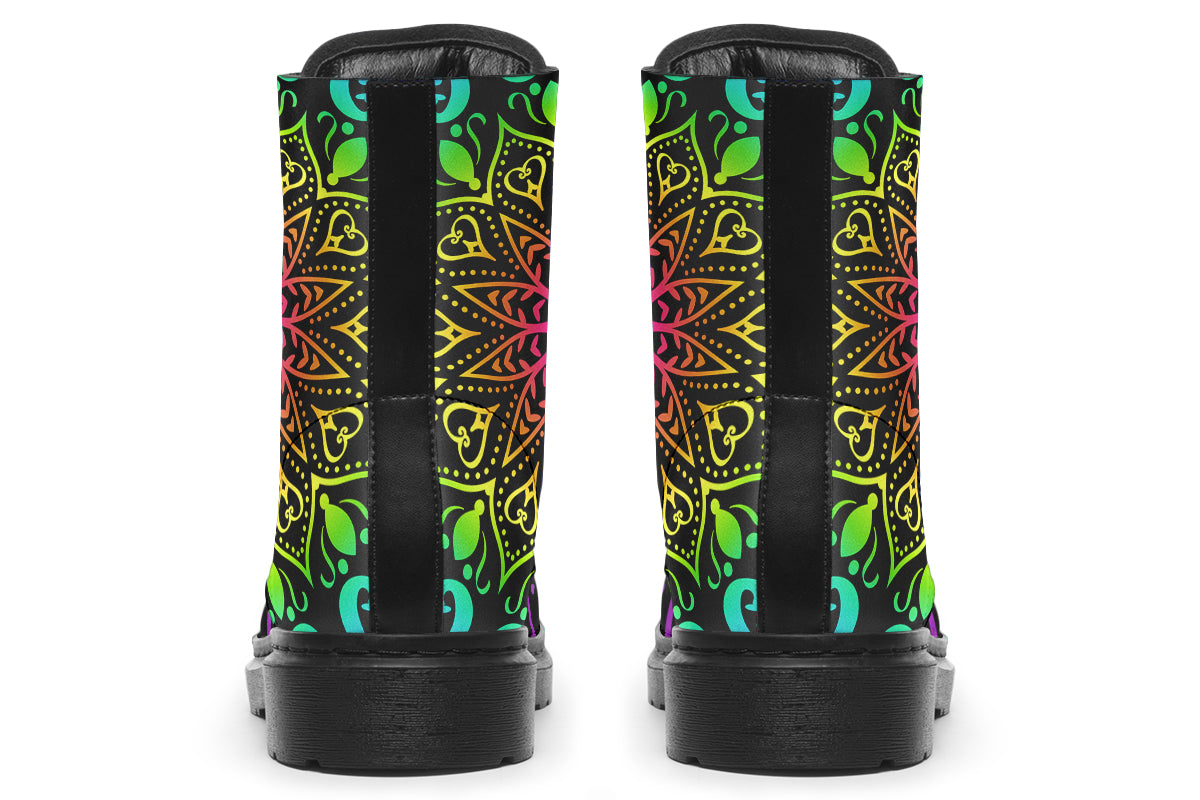Rainbow Mandala Boots