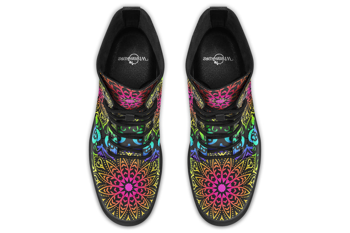 Rainbow Mandala Boots