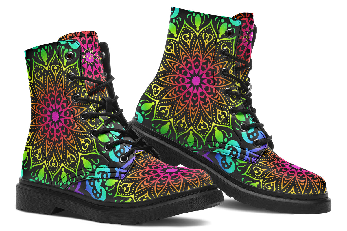 Rainbow Mandala Boots