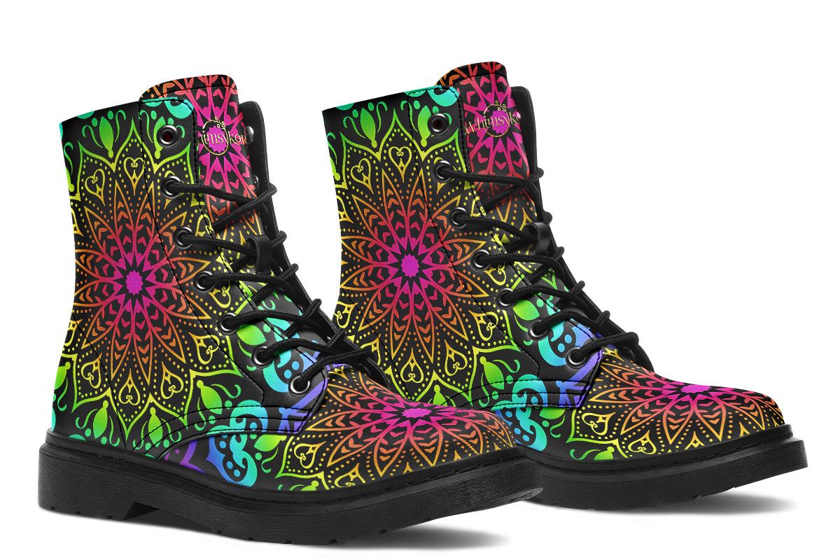 Rainbow Mandala Boots