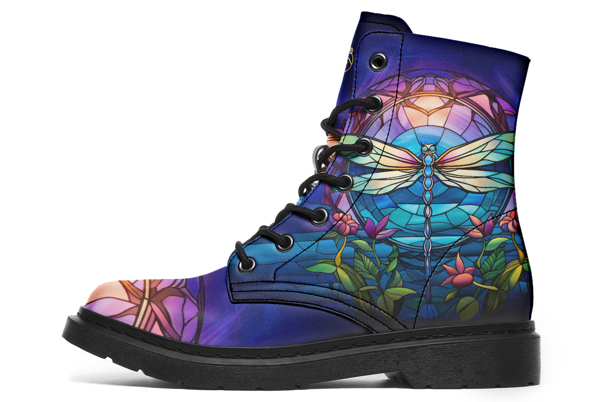 Stained Glass Dragonfly Boots