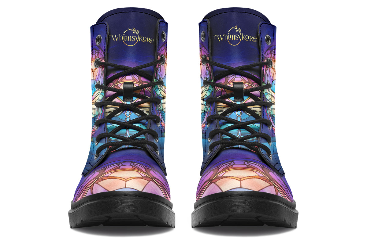 Stained Glass Dragonfly Boots