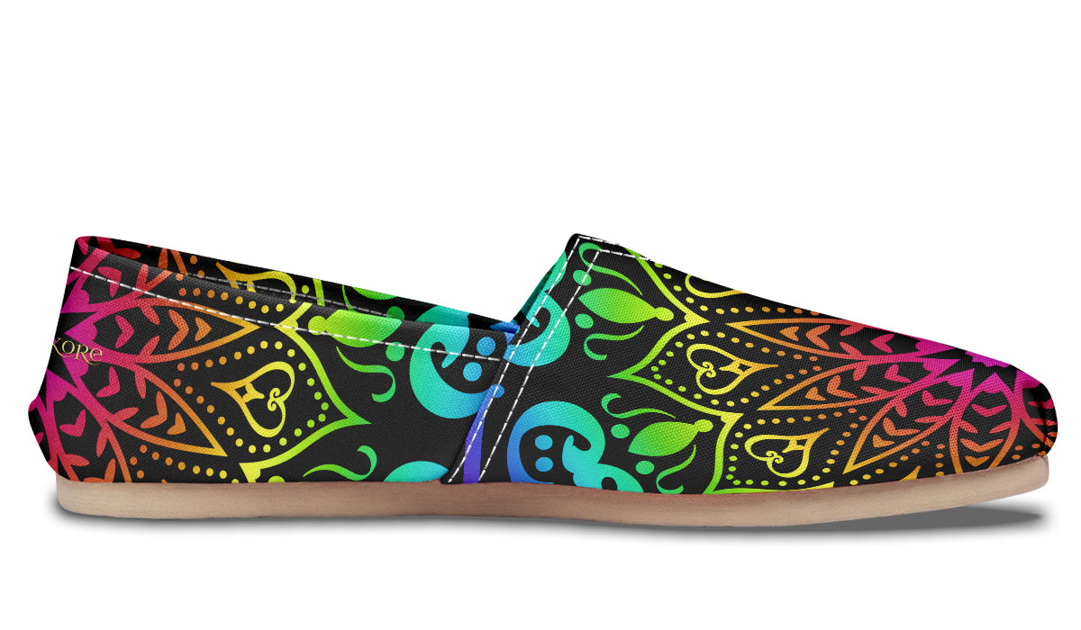 Rainbow Mandala Casual Shoes
