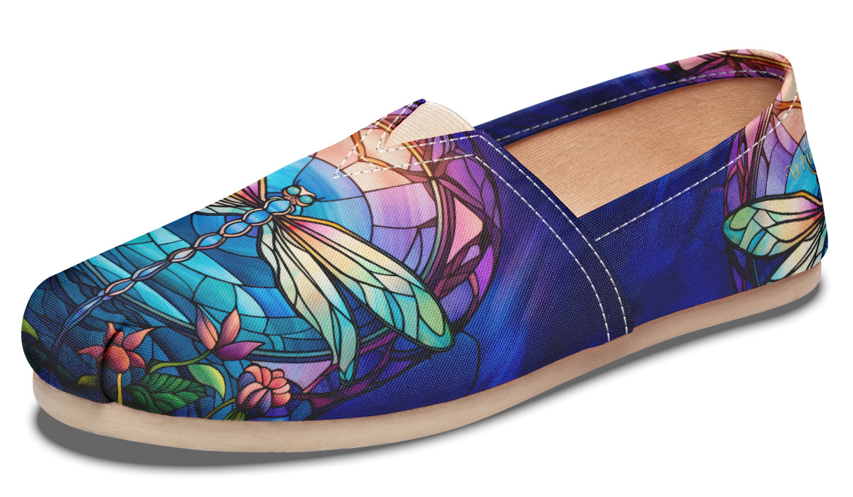 Stained Glass Dragonfly Casual Shoes