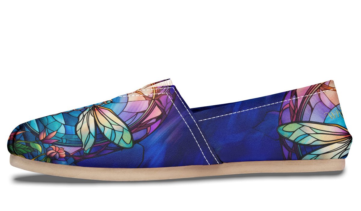 Stained Glass Dragonfly Casual Shoes