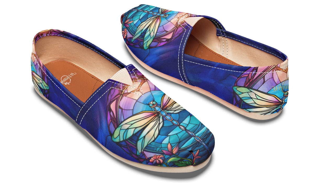 Stained Glass Dragonfly Casual Shoes