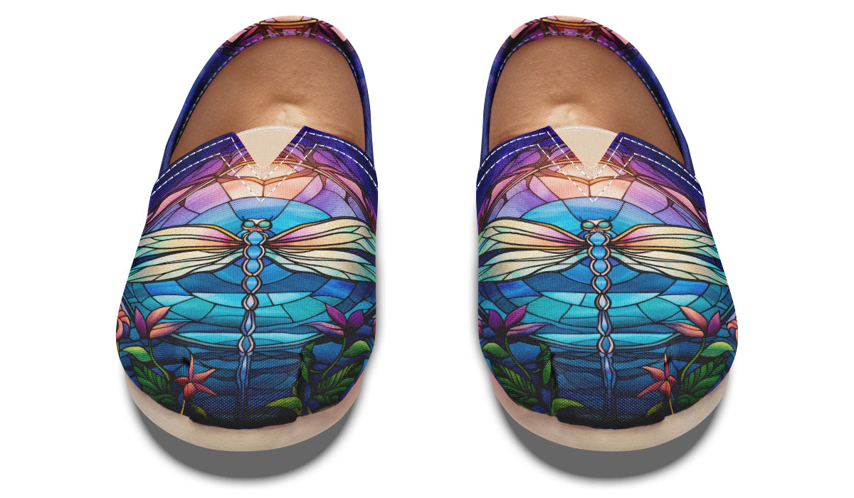 Stained Glass Dragonfly Casual Shoes