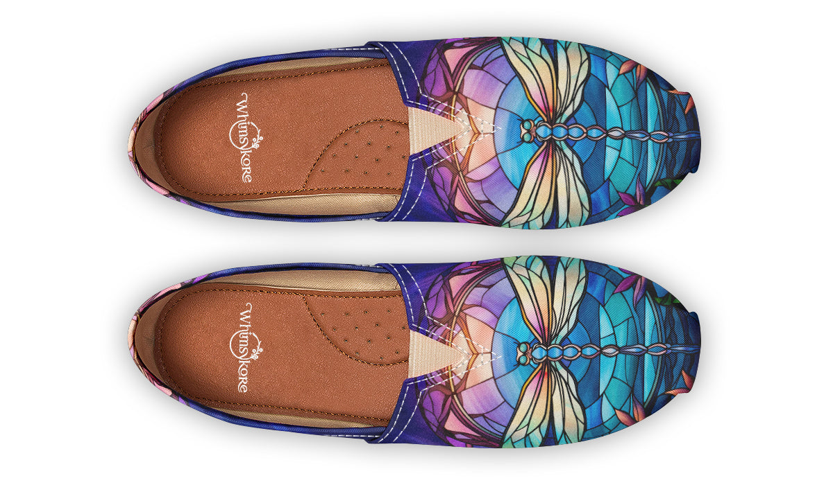 Stained Glass Dragonfly Casual Shoes