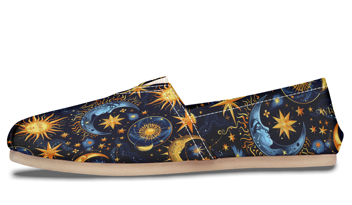 Sun Moon and Stars Casual Shoes