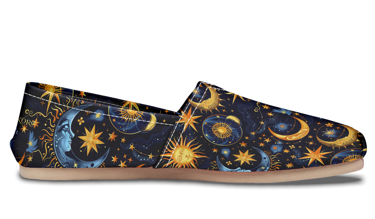 Sun Moon and Stars Casual Shoes