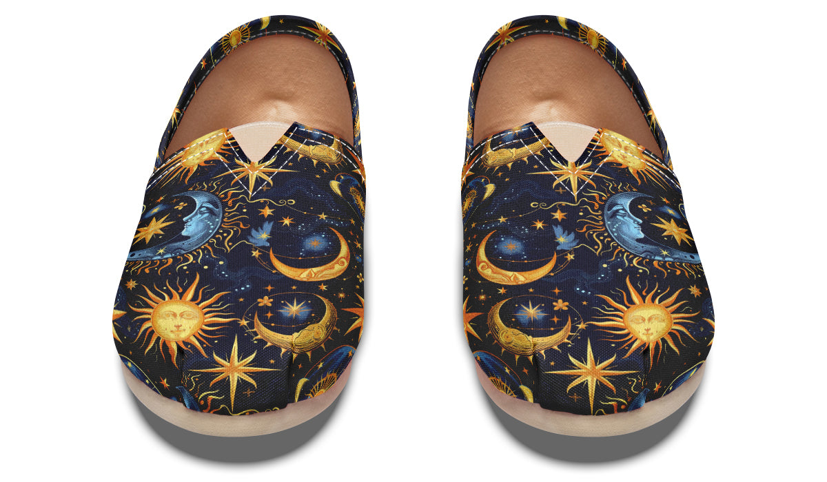 Sun Moon and Stars Casual Shoes