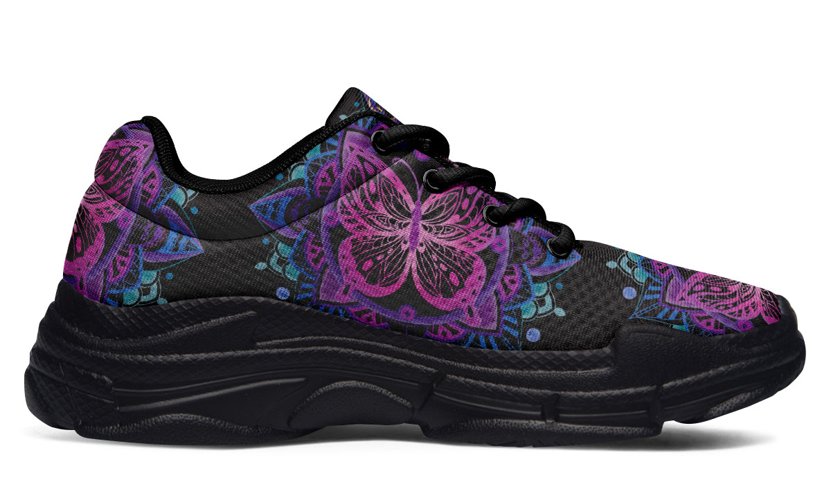 Butterfly Mandala Chunky Sneakers