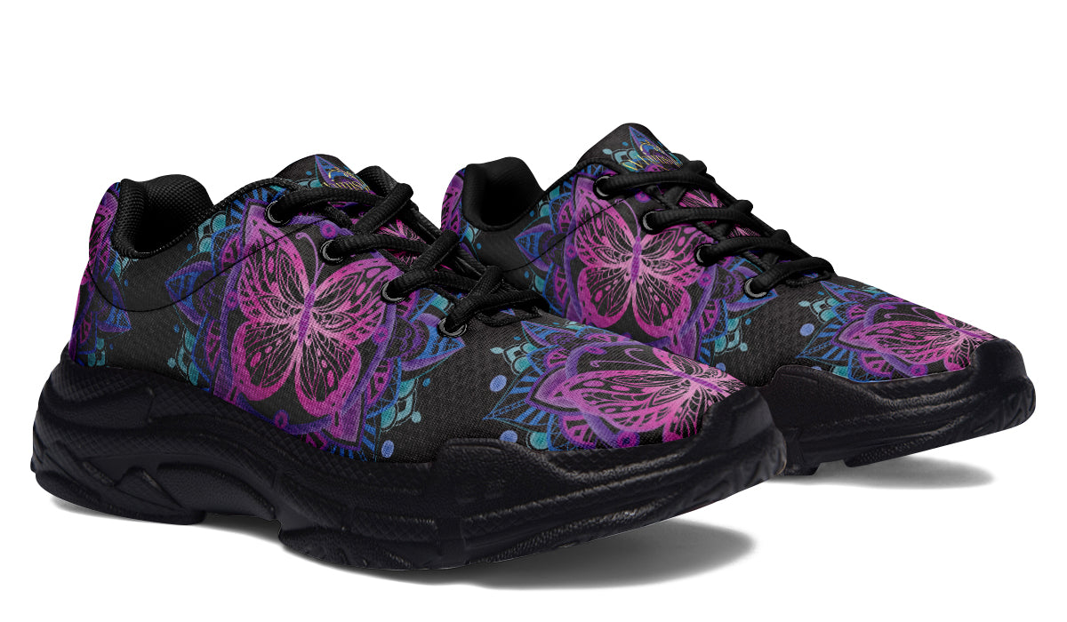Butterfly Mandala Chunky Sneakers