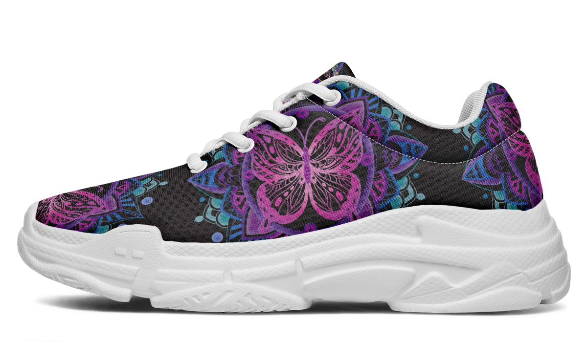 Butterfly Mandala Chunky Sneakers